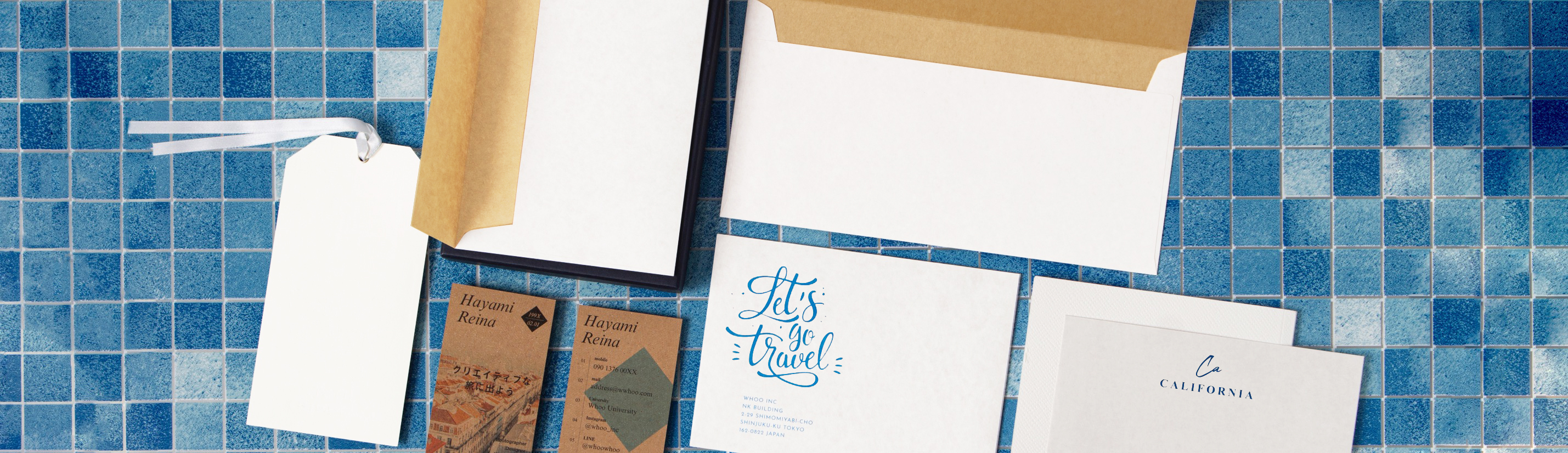 オシャレな名刺デザインwhoo-Rough(ラフ)封筒